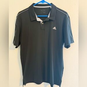 Adidas Men's Polo Shirt in Black and White golf shirt